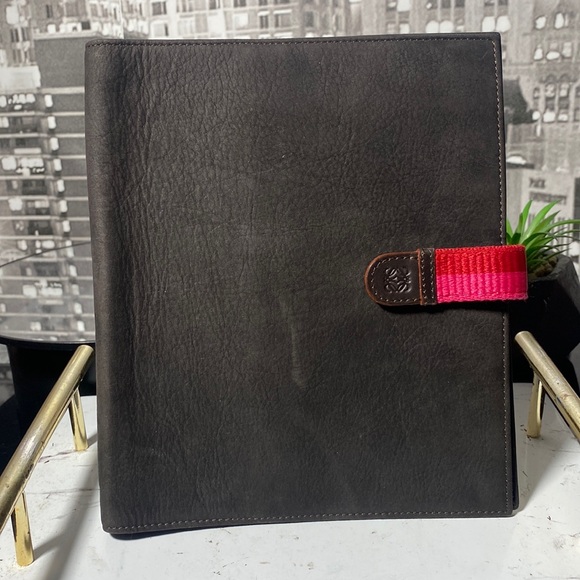 Loewe Accessories - Authentic LOEWE Anagram Suede Leather Notebook Cover